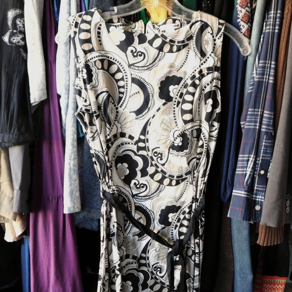 H&M Cotton belted Sheath Sleeveless Dress Size 12